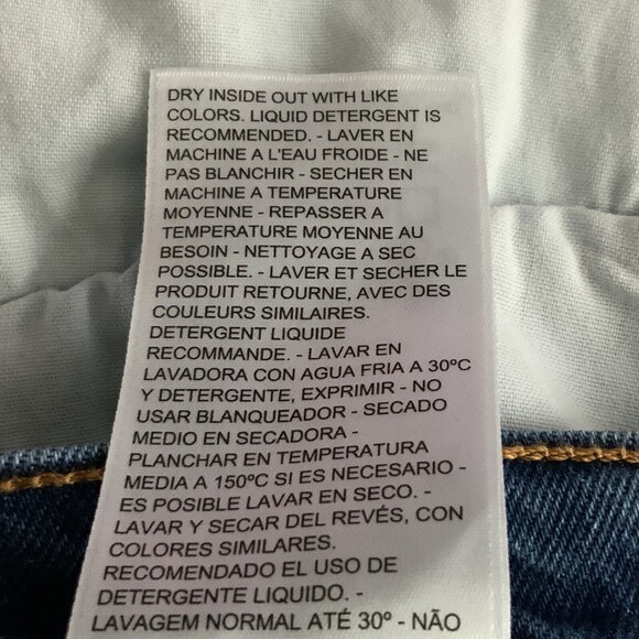 Levi's Premium 501 Jeans Blue Chewed Hem Skinny 24 - Picture 13 of 16